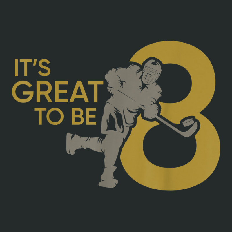 Its Great To Be Eight Boys Hockey 8th Birthday Tshirt Women's Triblend Scoop T-shirt by DevynGiorgio | Artistshot