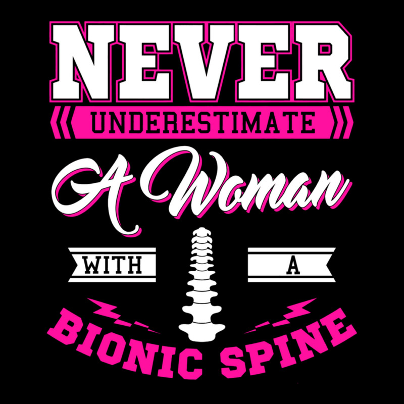 Teacher Fun Never Underestimate A Woman With A Bionic Spine Sweatshirt Legging by cm-arts | Artistshot