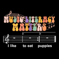 Music Literacy Matters I Like To Eat Puppies Tank Top Cropped Sweater | Artistshot