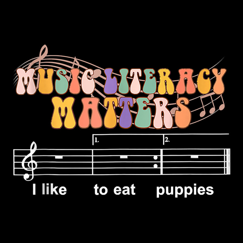 Music Literacy Matters I Like To Eat Puppies Tank Top Cropped Sweater by cm-arts | Artistshot