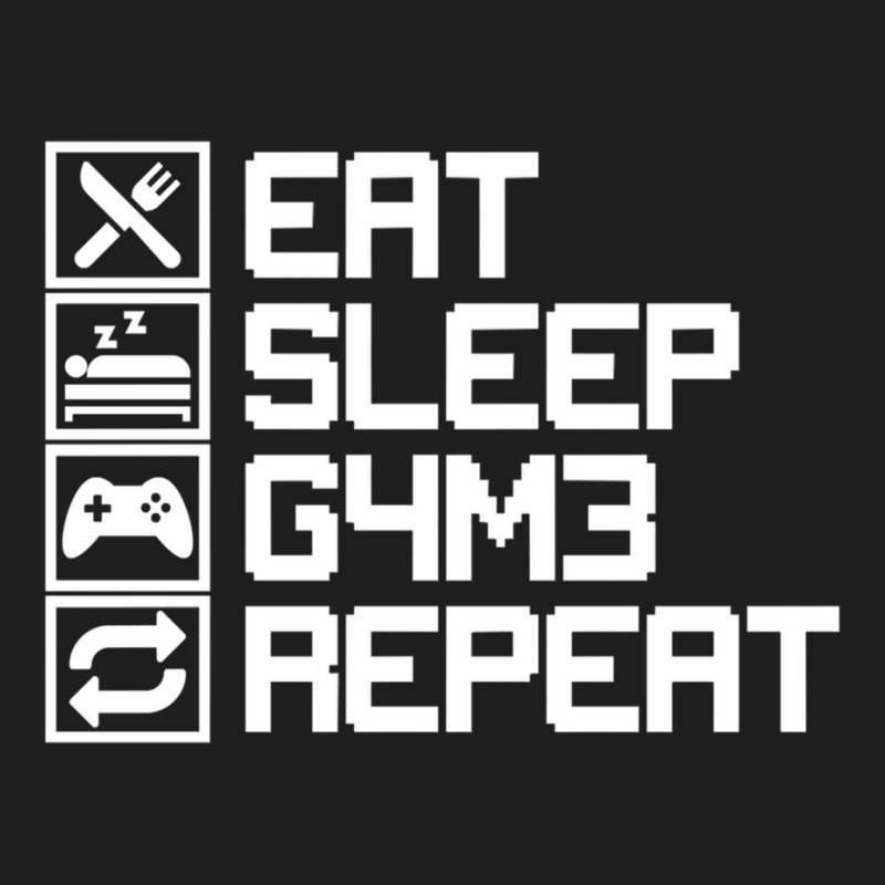 Eat Sleep Game Repeat Funny Leetcode Leet Gift Classic T-shirt by MONIQUEWORTH | Artistshot