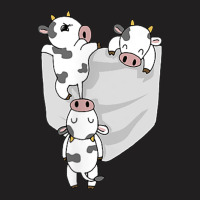 Cow Pocket Funny Milk Cow In A Bag Tee T-shirt | Artistshot