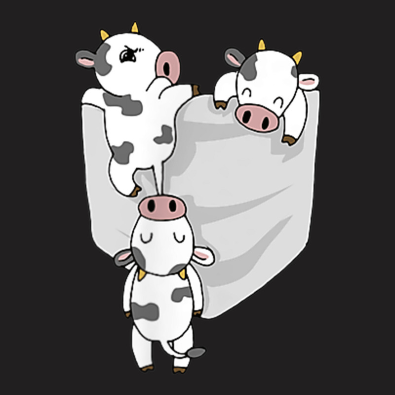 Cow Pocket Funny Milk Cow In A Bag Tee T-Shirt by JusticePeck | Artistshot