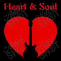 Heart & Soul Guitar Icon Red Print Graphics Design Cropped Sweater | Artistshot