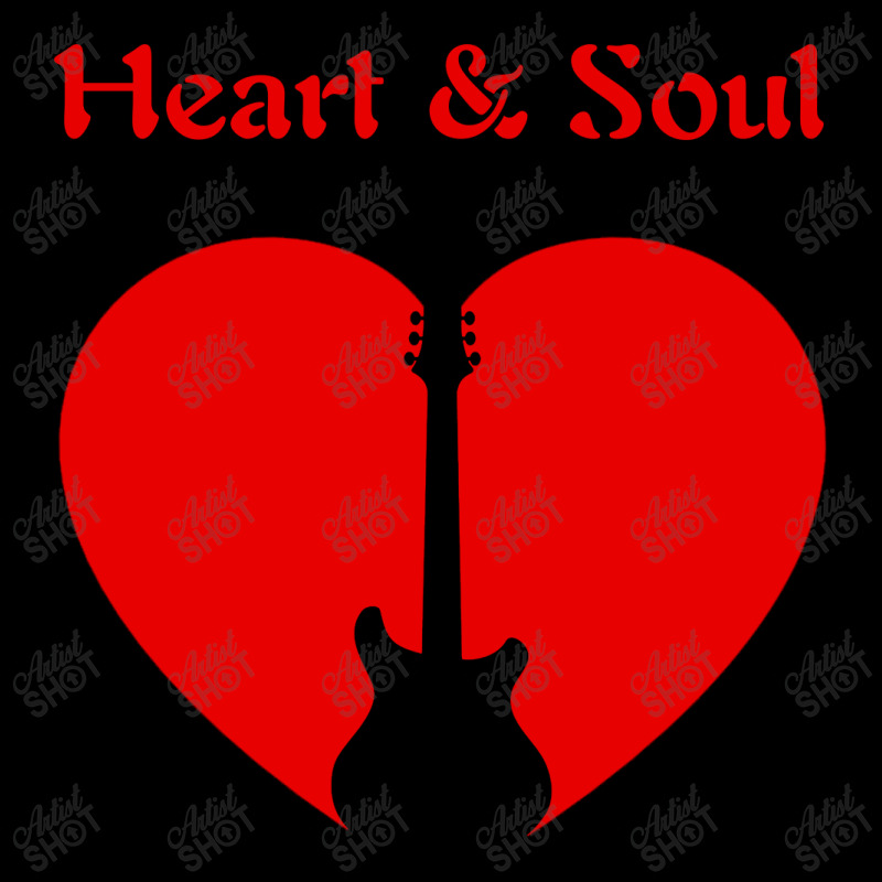 Heart & Soul Guitar Icon Red Print Graphics Design Cropped Sweater by Aranim Graphics | Artistshot