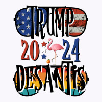 Trump Desantis 2024 Eection Merican Fag Famingo Stars 24 Puover Basic  Tank Top | Artistshot