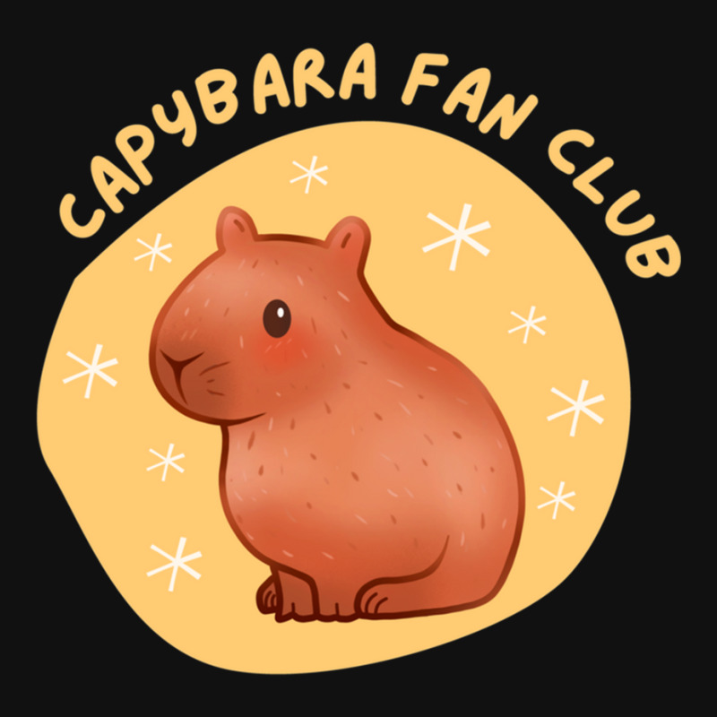 Cute Pastel Capybara Fan Club Portrait Canvas Print | Artistshot