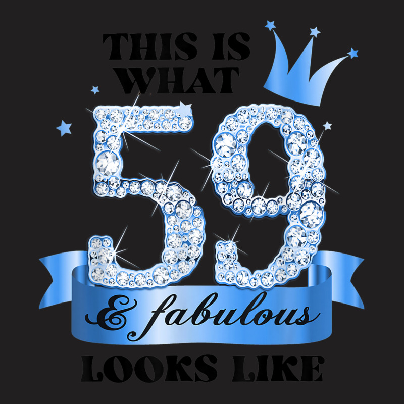 59 & Fabulous I Blue White Party Group Candid Photo Outfit T-shirt | Artistshot