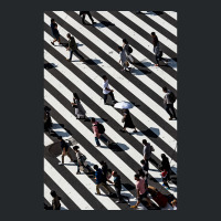 Aerial Photograph Of People Walking Across Black And White Zebra Cross Crewneck Sweatshirt | Artistshot