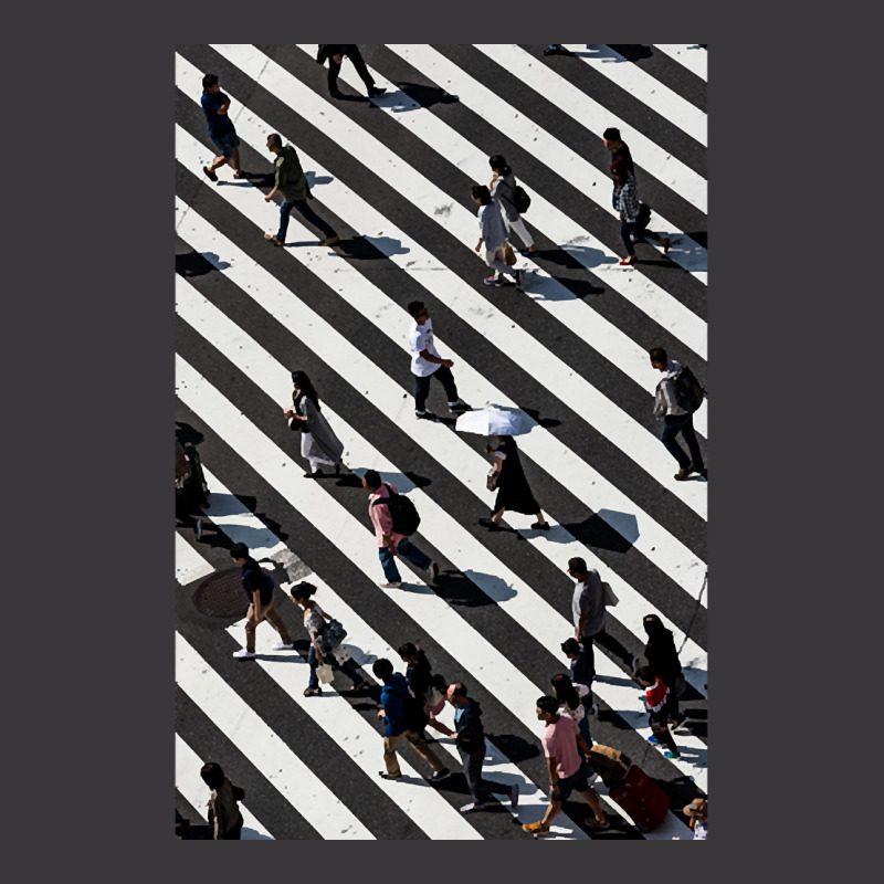 Aerial Photograph Of People Walking Across Black And White Zebra Cross Ladies Curvy T-Shirt by yumgaugeteuda | Artistshot