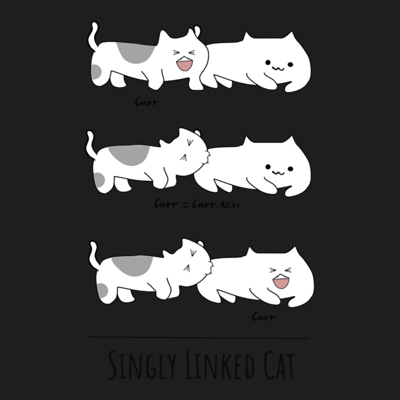 Singly Linked List Cats Biting Each Other Classic T-shirt by MONIQUEWORTH | Artistshot