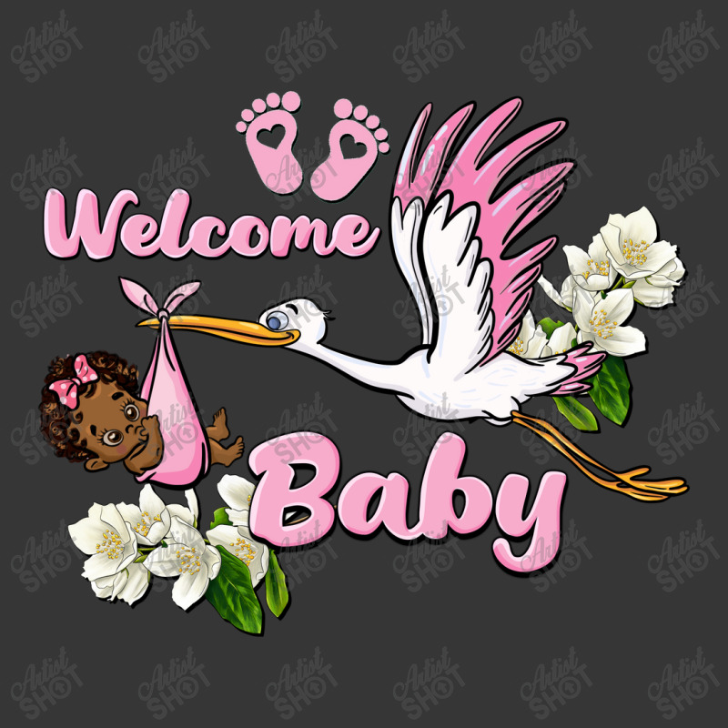 Welcome Baby Stork With Black Baby Girl Toddler Hoodie by BarkalooDesign | Artistshot