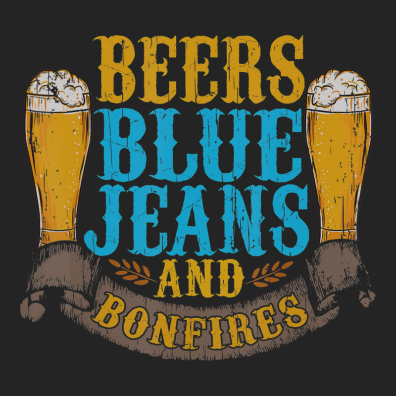 Beers Blue Jeans Bonfires Quotes Country Life 3/4 Sleeve Shirt by cm-arts | Artistshot