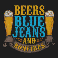 Beers Blue Jeans Bonfires Quotes Country Life Classic T-shirt | Artistshot