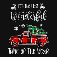 It's The Most Wonderful Time Of The Year Christmas Red Truck Baby Bibs | Artistshot