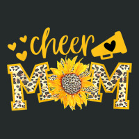 Cheer Mom Megaphone Cute Sunflower Leopard Cheetah Women's Triblend Scoop T-shirt | Artistshot