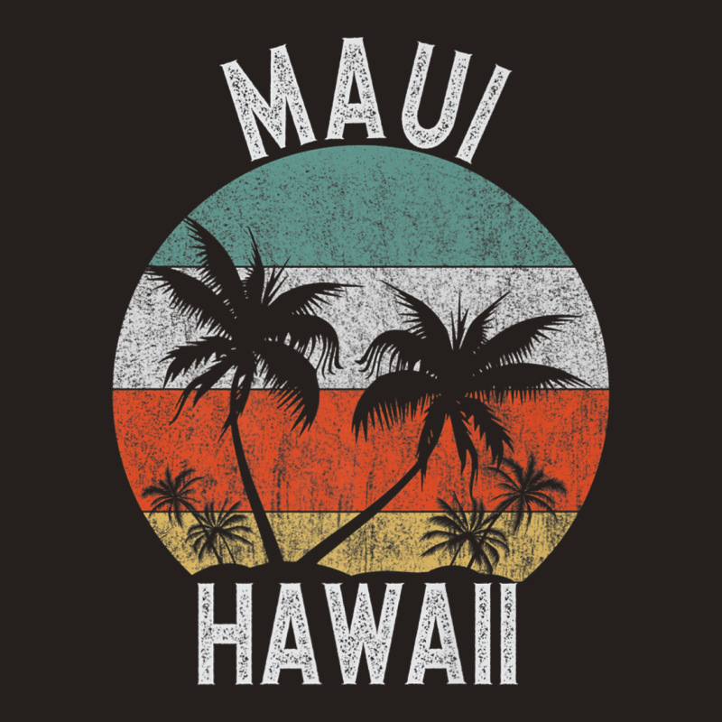 Maui Shirt Hawaii Retro Sunset Palm Trees Hawaiian Island Premium T Sh Tank Top by cm-arts | Artistshot