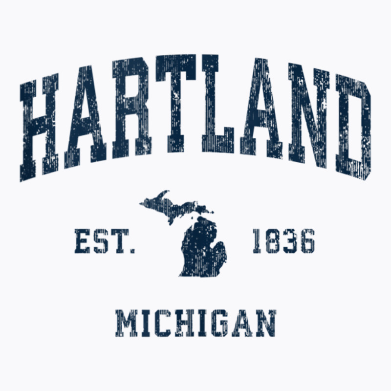 Hartland Michigan Mi Vintage Athletic Navy Sports Design Tank Top T-Shirt by cm-arts | Artistshot