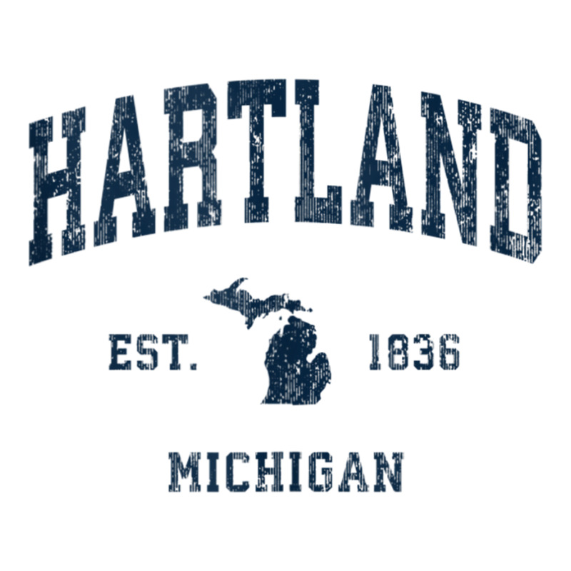 Hartland Michigan Mi Vintage Athletic Navy Sports Design Tank Top 3/4 Sleeve Shirt by cm-arts | Artistshot