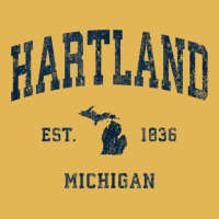 Hartland Michigan Mi Vintage Athletic Navy Sports Design Tank Top Vintage Hoodie And Short Set | Artistshot