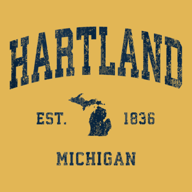 Hartland Michigan Mi Vintage Athletic Navy Sports Design Tank Top Vintage Hoodie And Short Set by cm-arts | Artistshot