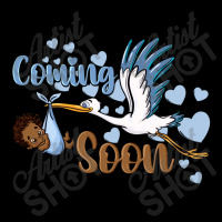 Coming Soon Stork With Black Baby Boy Maternity Scoop Neck T-shirt | Artistshot