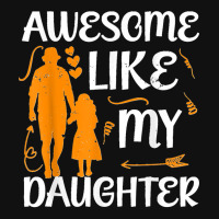 Awesome Like My Daughter Fathers Day Portrait Canvas Print | Artistshot