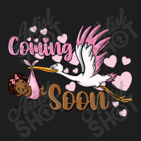 Coming Soon Stork With Black Baby Girl Classic T-shirt | Artistshot