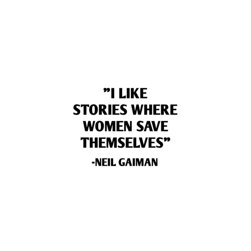 I Like Stories Where Women Save Themselves - Neil Gaiman Sleeveless To Women's V-Neck T-Shirt by cm-arts | Artistshot