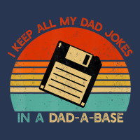 Vintage I Keep All My Dad Jokes In A Dad-a-base Men Quote Ladies Denim Jacket | Artistshot