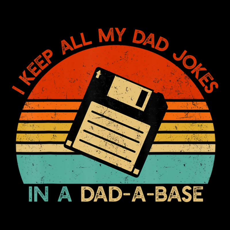 Vintage I Keep All My Dad Jokes In A Dad-a-base Men Quote Cropped Sweater by cm-arts | Artistshot