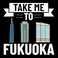 Fukuoka Japan City Skyline Map Travel Pocket T-shirt | Artistshot