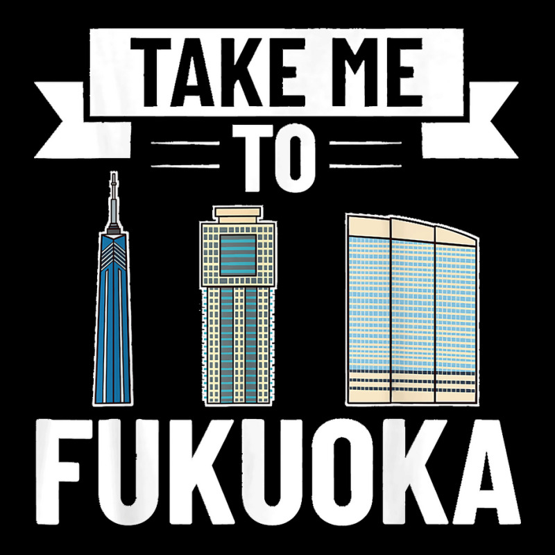 Fukuoka Japan City Skyline Map Travel Pocket T-shirt | Artistshot