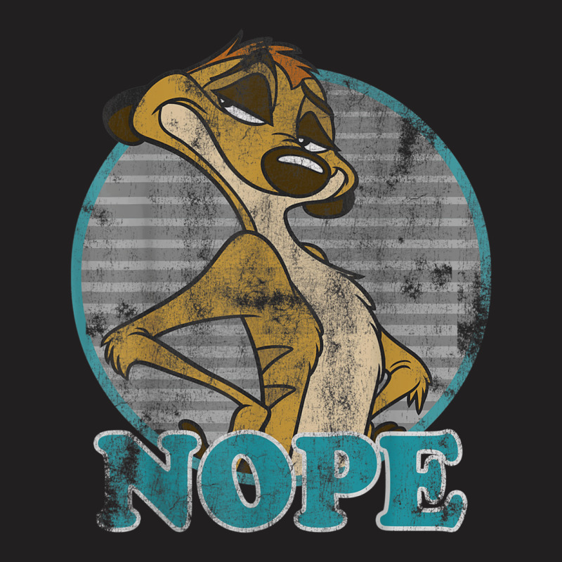 Lion King Timon Nope Striped Circle Vintage T-Shirt by MabellaPlaxco | Artistshot