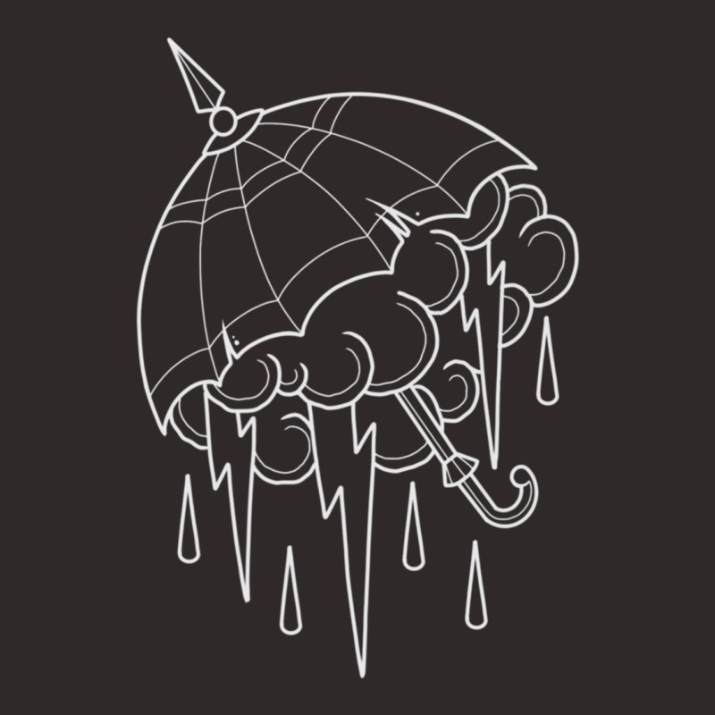 Neo Traditional Umbrella With Thunderstorm Outline Tattoo Premium T Sh Racerback Tank by cm-arts | Artistshot