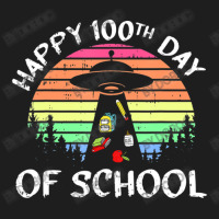 100 Days Of School Ufo Alien Abductiion Teacher Student Classic T-shirt | Artistshot