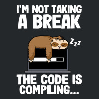 The Code Is Compiling Funny Sloth Programming Nerd Crewneck Sweatshirt | Artistshot