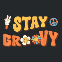 Stay Groovy Wavy Hippie Boho Retro Positive And Peace Crewneck Sweatshirt | Artistshot