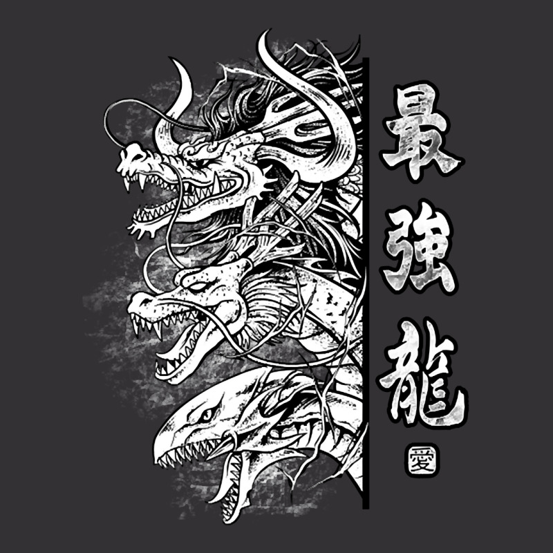 Trio Dragon Bw Vintage Hoodie by Kenlofu52 | Artistshot