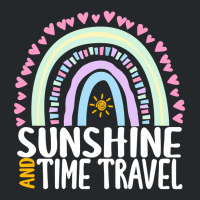 Sunshine And Time Travel Cute Rainbow Graphic For Womens Kids Girls Crewneck Sweatshirt | Artistshot