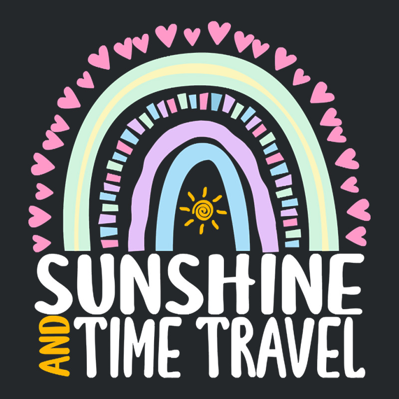 Sunshine And Time Travel Cute Rainbow Graphic For Womens Kids Girls Crewneck Sweatshirt by behindcedar22 | Artistshot