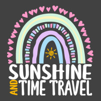 Sunshine And Time Travel Cute Rainbow Graphic For Womens Kids Girls Vintage T-shirt | Artistshot