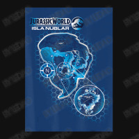 Blue Isla Nublar Map Landscape Canvas Print | Artistshot