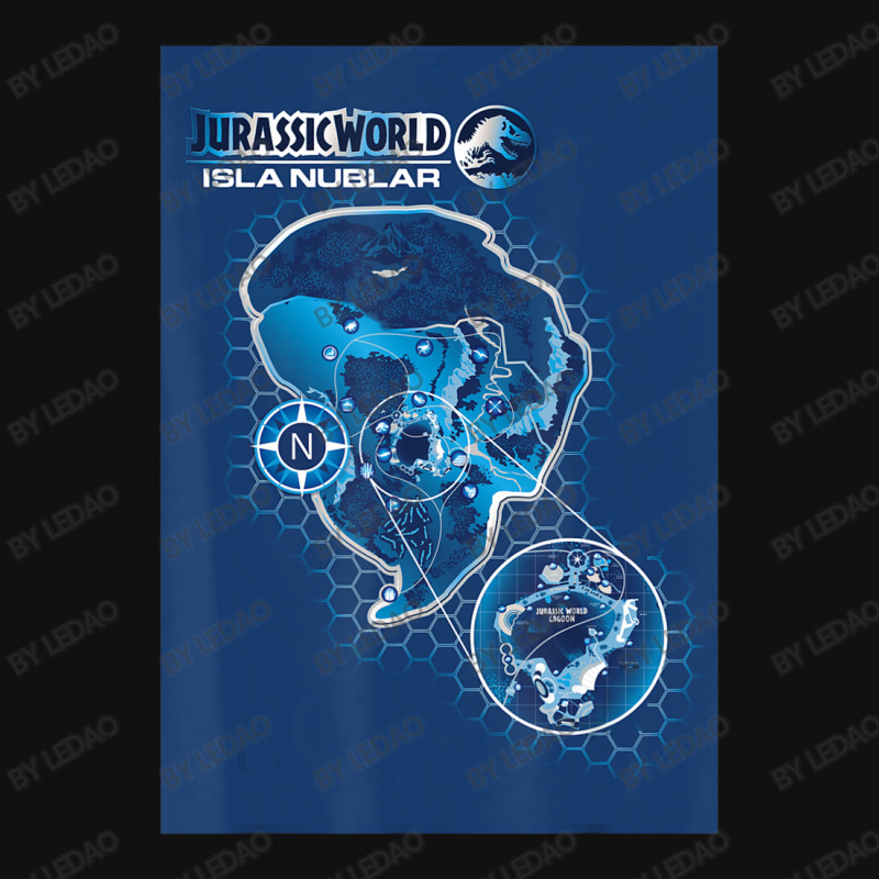 Blue Isla Nublar Map Skinny Tumbler | Artistshot