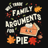 Will Trade Family Arguments For Pie Funny Thanksgiving Retro Baby Bibs | Artistshot