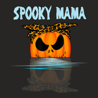 Spooky Halloween Costume Leopard Headband Pumpkin Scary Mama Ladies Fitted T-shirt | Artistshot