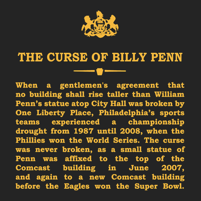 Real Historical Philadelphia - The Curse Of Billy Penn 3/4 Sleeve Shirt | Artistshot