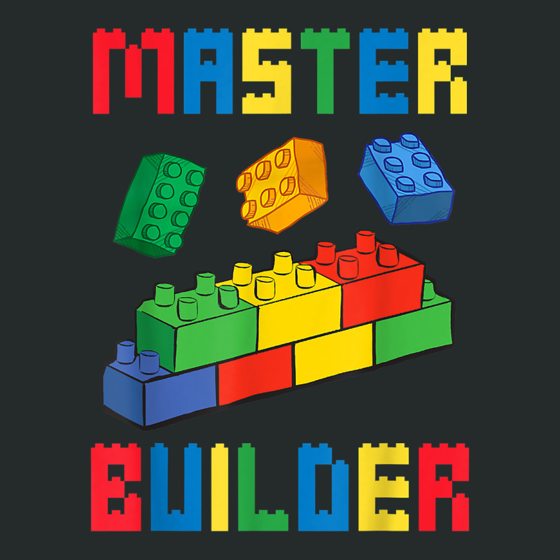 Brick Builder Funny Blocks Building Master Builder Toys Kids T Shirt Women's Triblend Scoop T-shirt by cm-arts | Artistshot