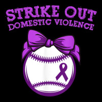 Strike Out Domestic Violence Awareness Baseball Tie Bow T Shirt Graphic Youth T-shirt | Artistshot