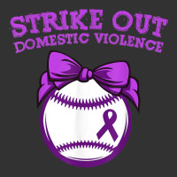 Strike Out Domestic Violence Awareness Baseball Tie Bow T Shirt Baby Bodysuit | Artistshot